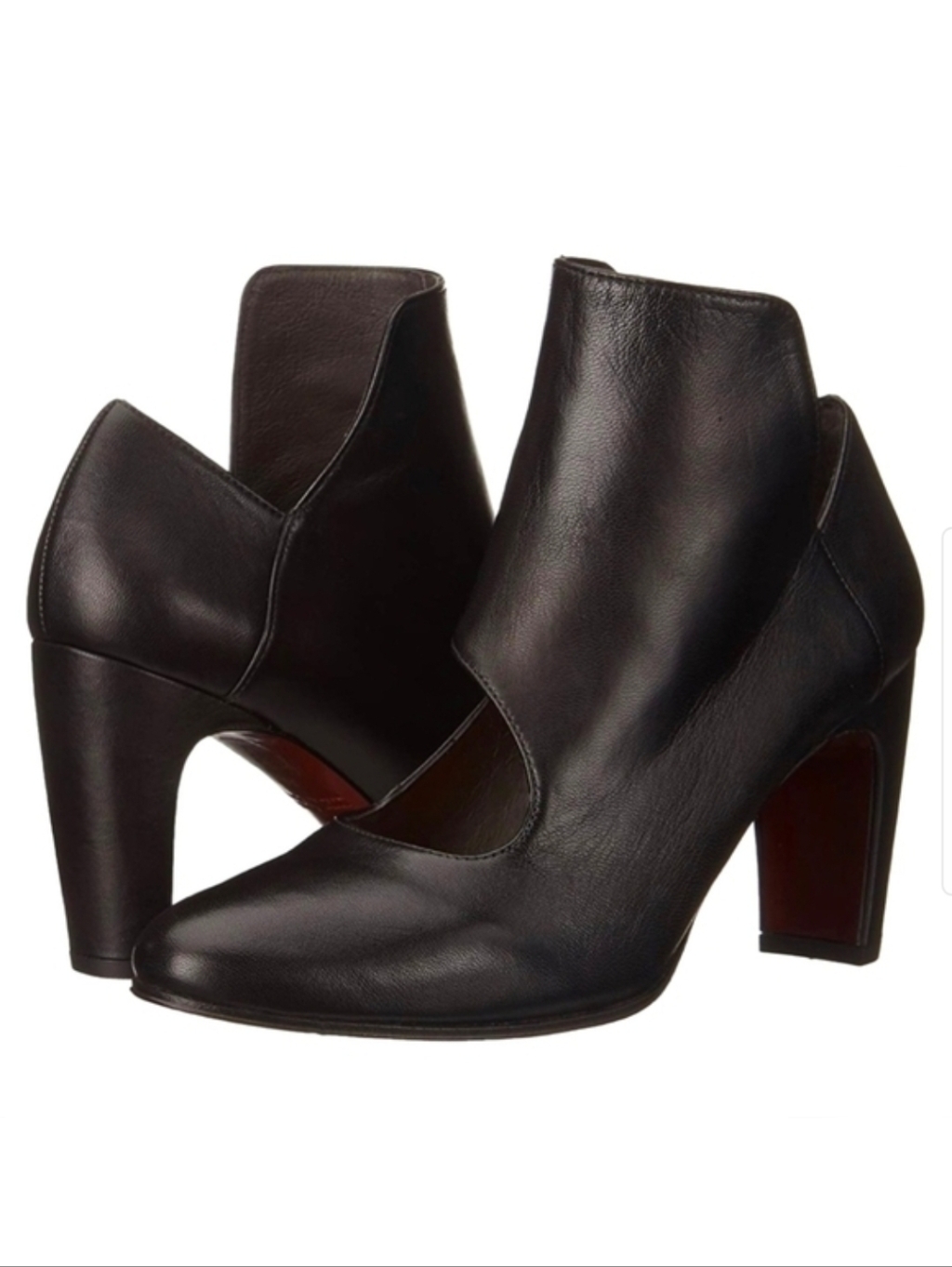 Chie Mihara Osis Plonge Cut-Out Leather Heeled Booties Us 6.5